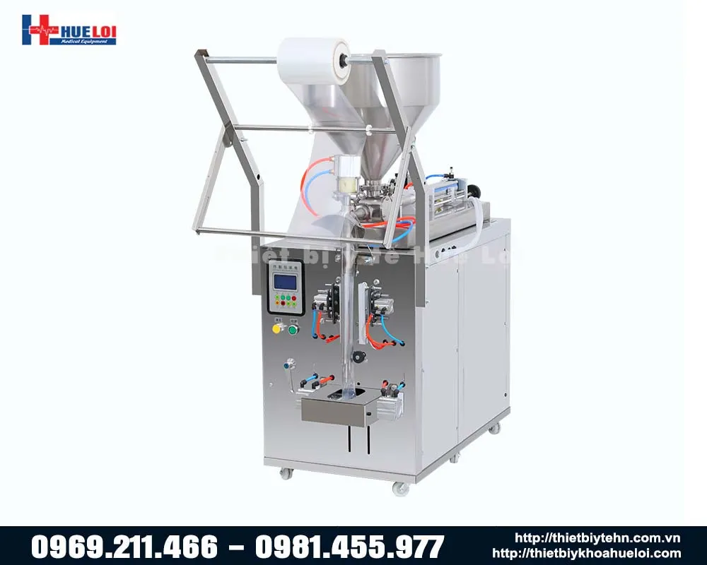 Máy đóng túi chất lỏng chứa tạp chất có cánh khuấy