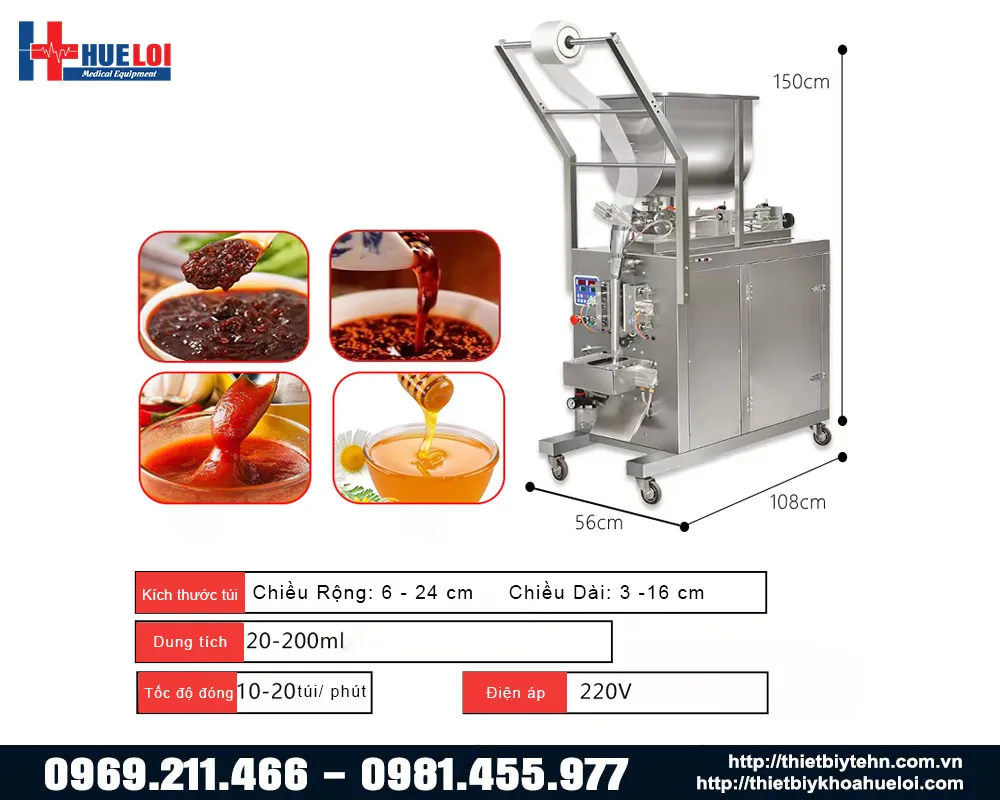 Thống máy đóng gói chất lỏng chứa tạp chất có cánh khuấy
