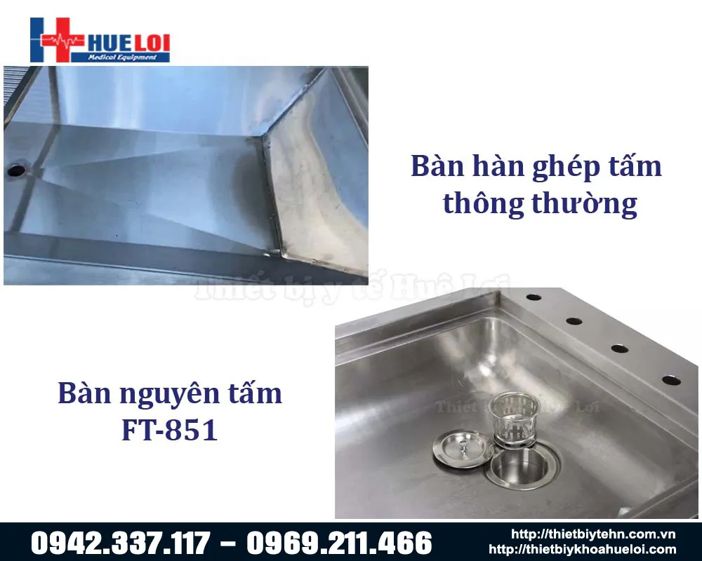 Chất liệu bàn khám răng thú y cao cấp FT-851
