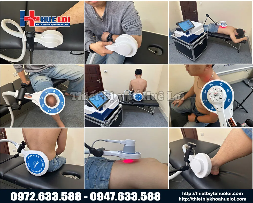 Các vùng điều trị của máy từ trường trị liệu