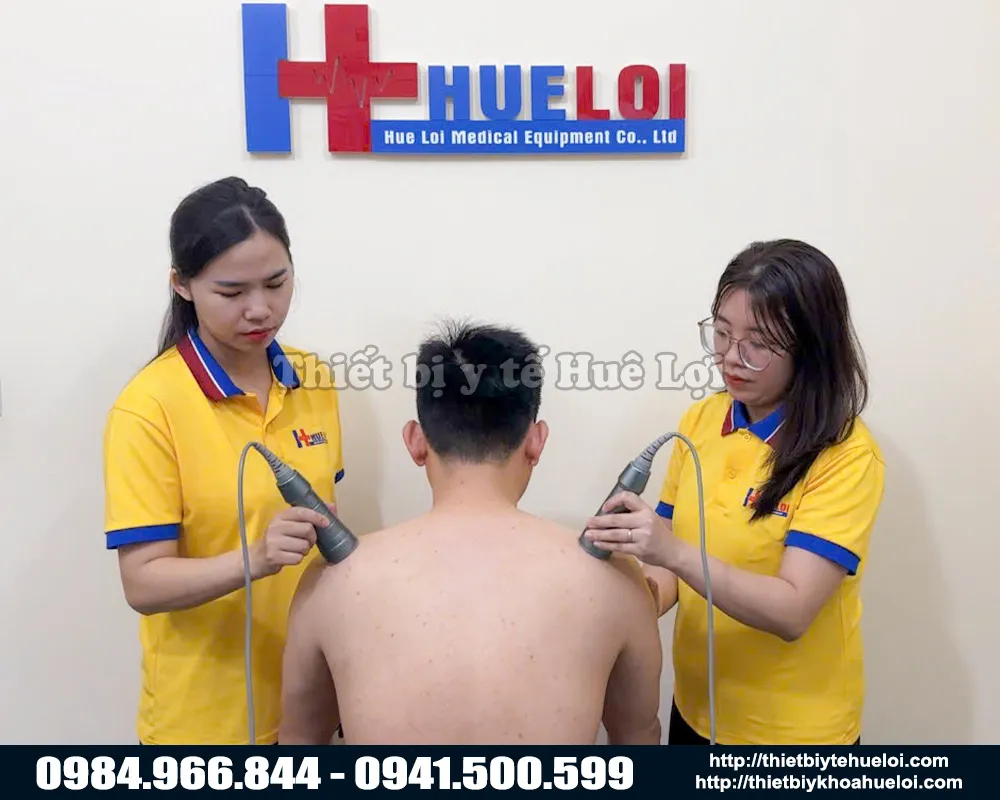 Máy siêu âm trị liệu hai đầu dò texua