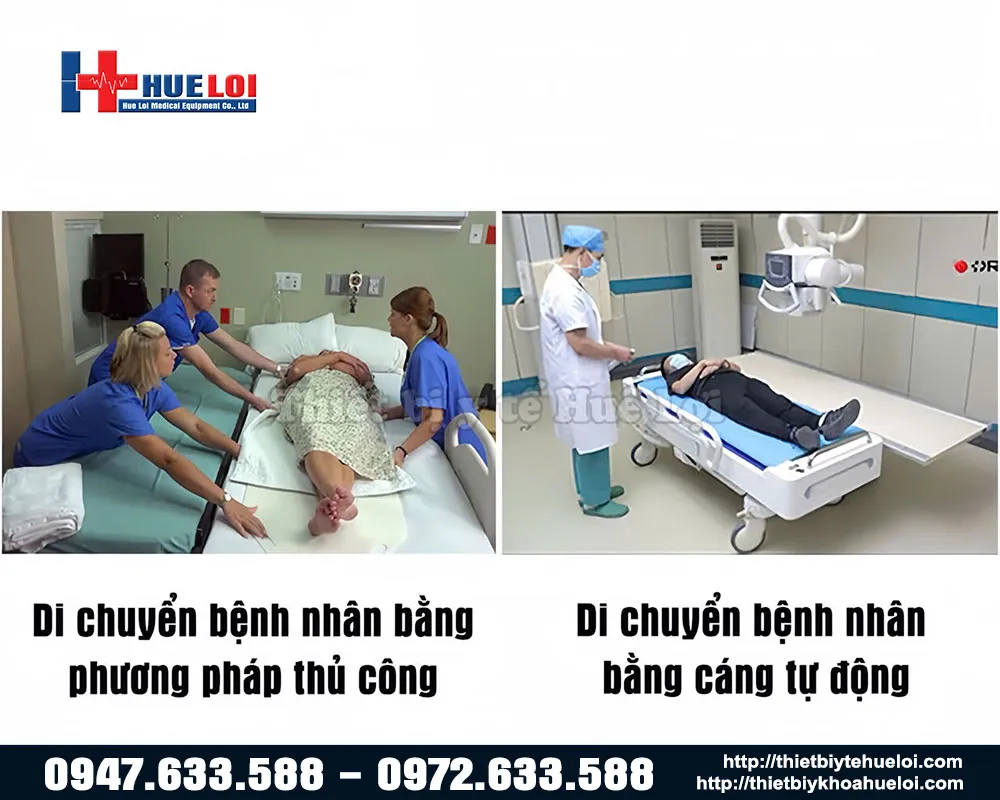 Cáng di chuyển bệnh nhân tự động băng điện