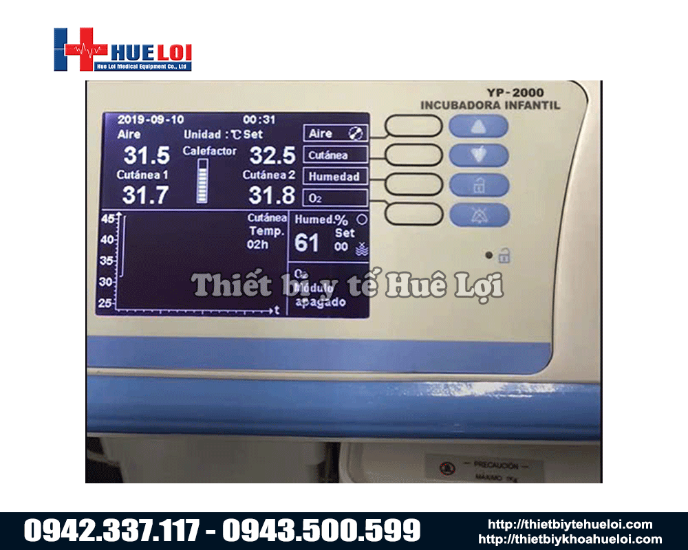 Bảng điều khiển nôi sưởi trẻ sơ sinh yp 2000
