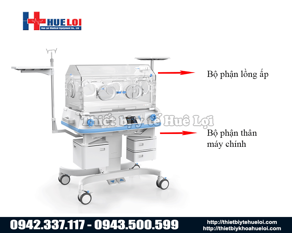 Cấu tạo máy sưởi ấm cho trẻ sơ sinh yp 2000