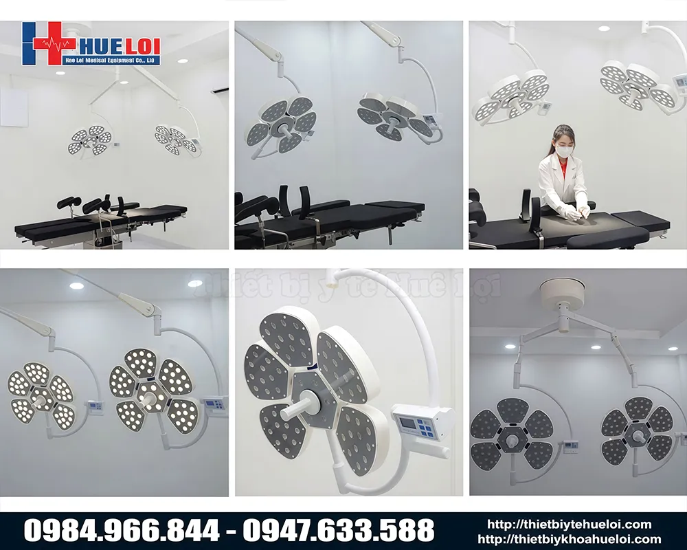 Đèn mổ treo trần hai nhánh cao cấp