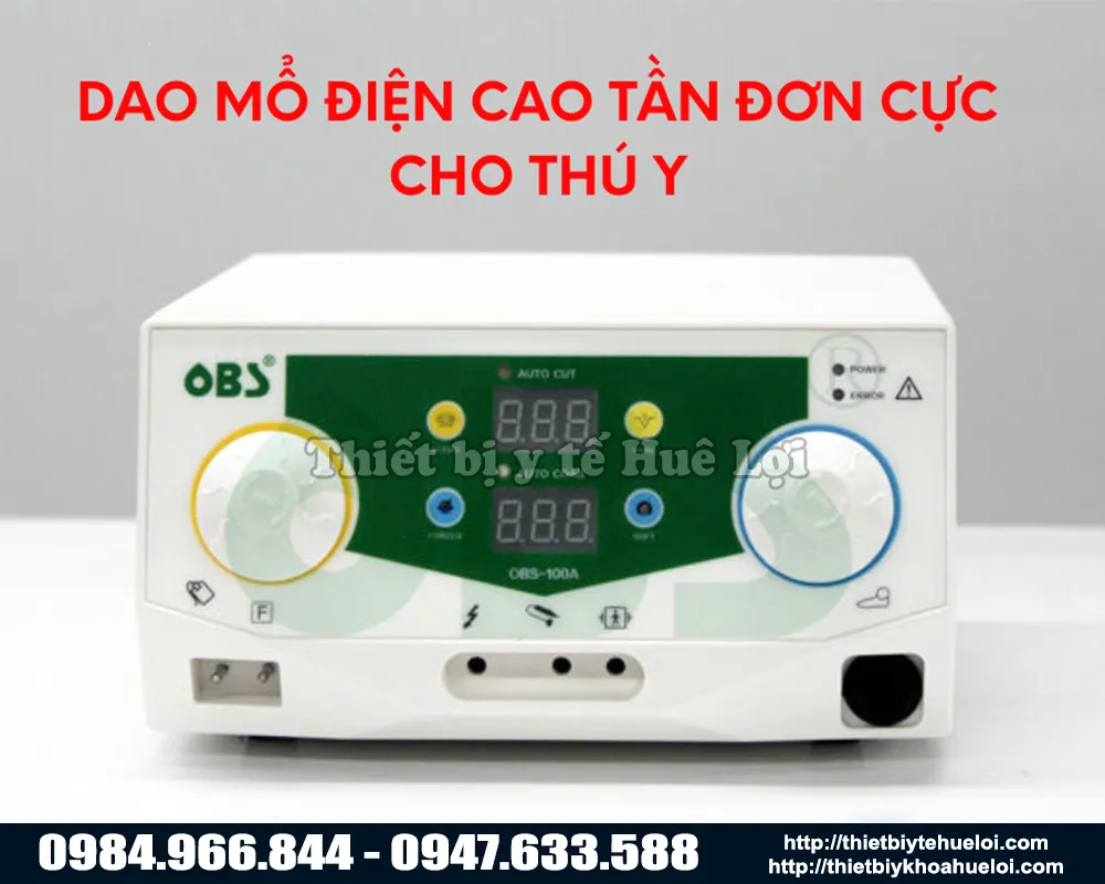 Dao cắt đốt cao tần đơn cực cho thú y