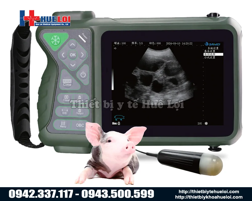 Máy siêu âm thai di động chuyên dụng dành cho trang trại heo