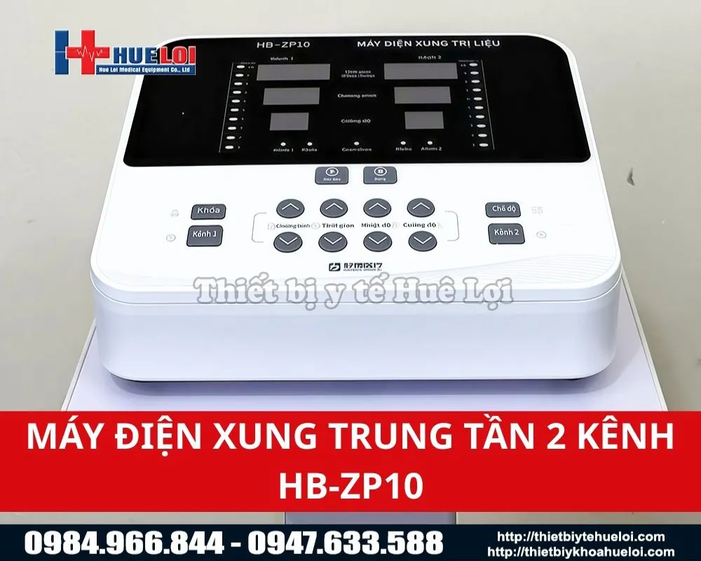 Máy điện xung trung tần 2 kênh trị liệu độc lập giá rẻ
