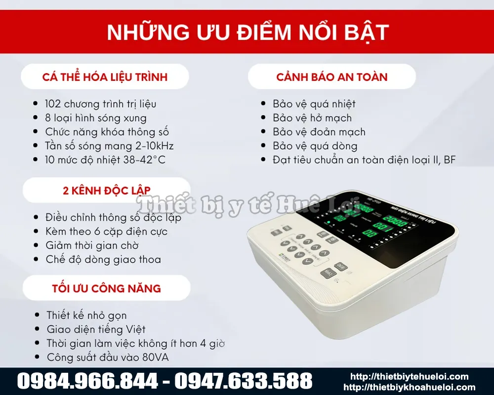 Máy điện xung trung tần thông dụng nhất hiện nay