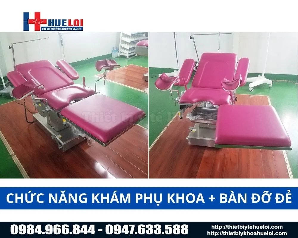 Giường khám sản phụ khoa cao cấp bằng điện