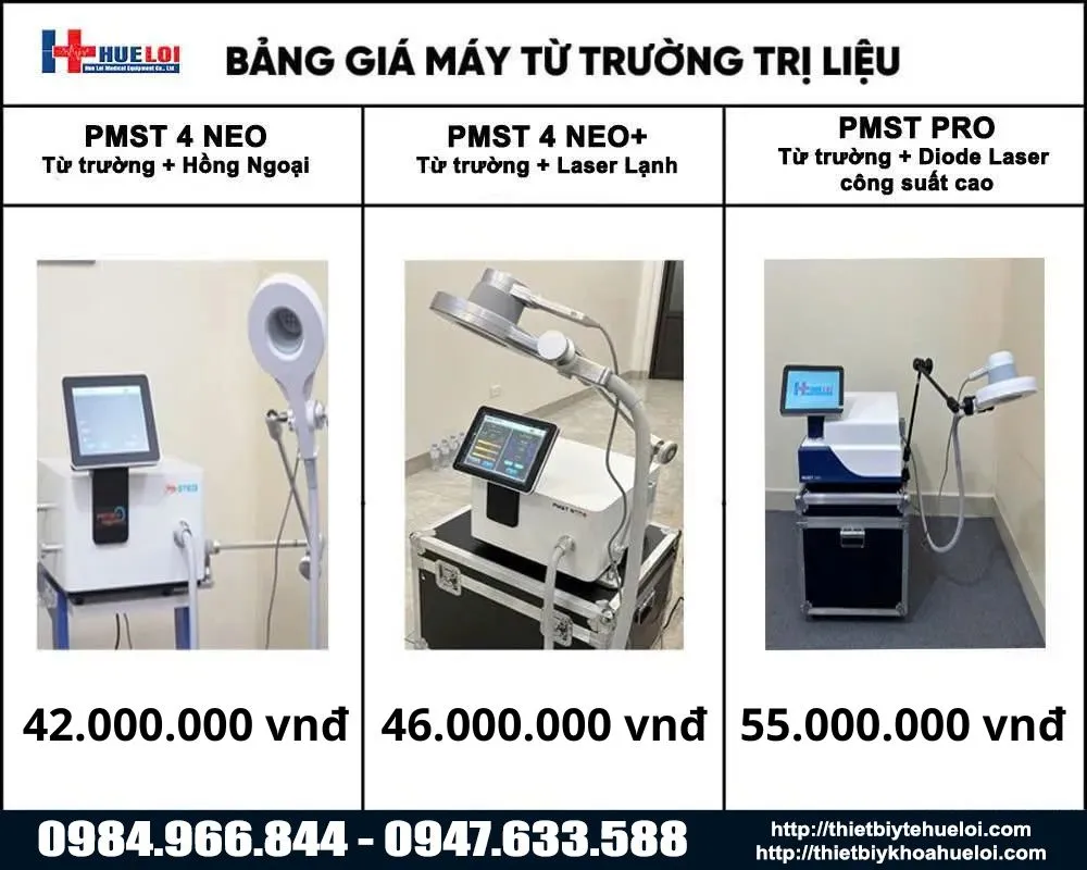 Bảng giá máy từ trường trị liệu