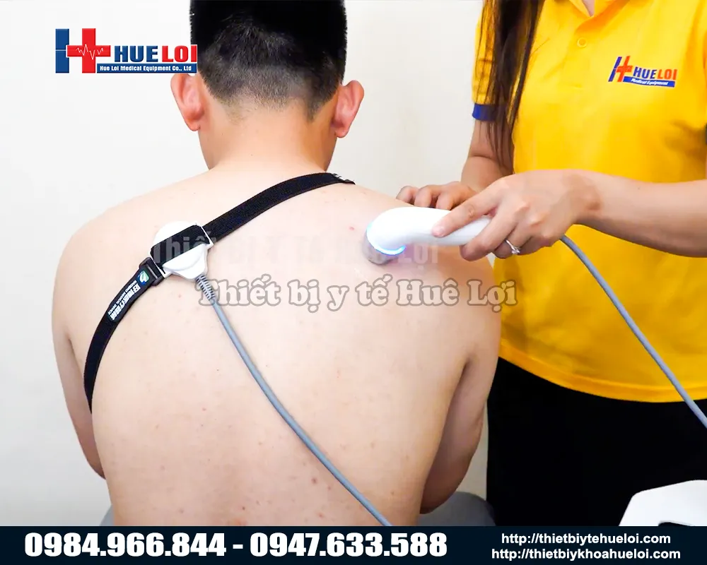 Trị liệu giảm đau tiêu viêm bằng máy siêu âm điều trị đa tần haobro