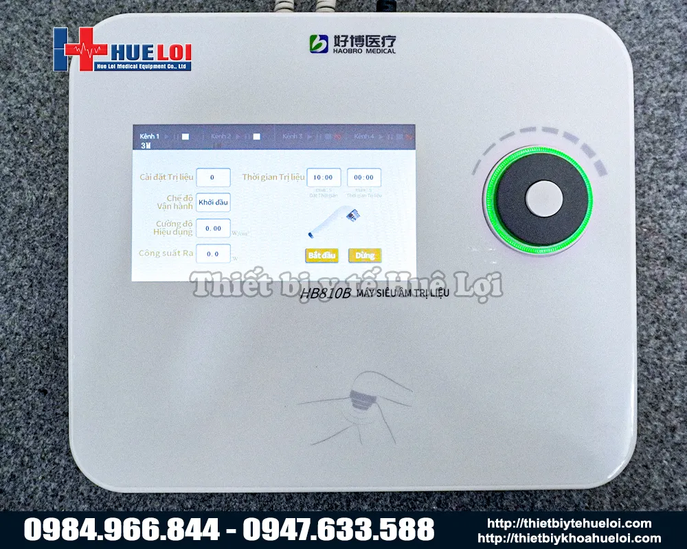 Máy điều trị giảm đau bằng sóng siêu âm đa tần haobro cao cấp