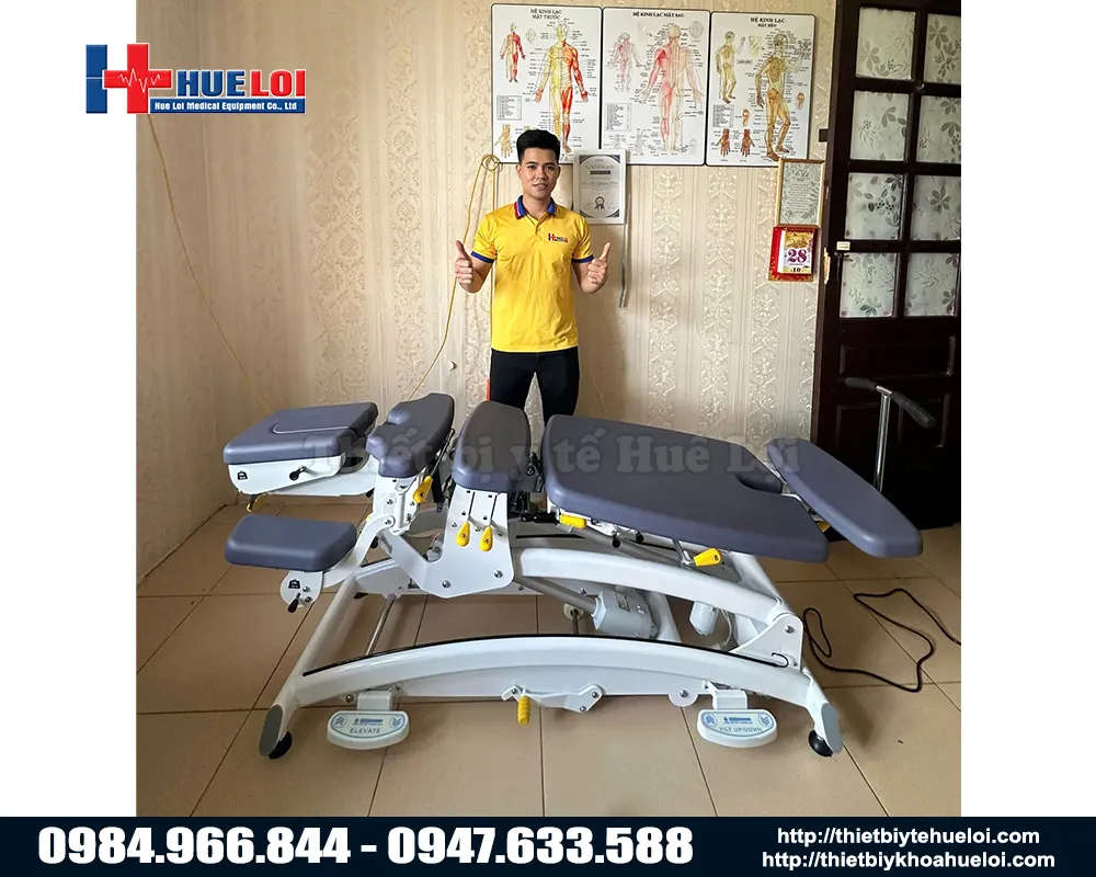 Bàn giao giường nắn chỉnh cột sống cao cấp