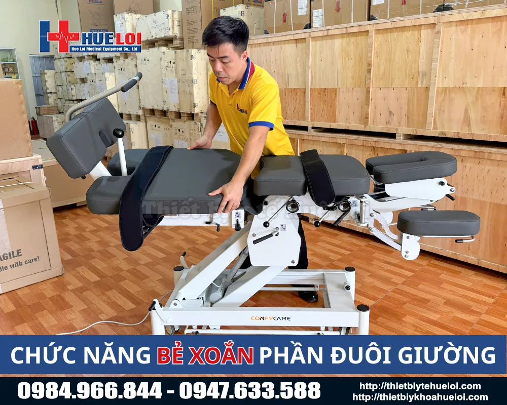 Chức năng bẻ xoắn hai bên của giường tác động cột sống toàn thân EL07