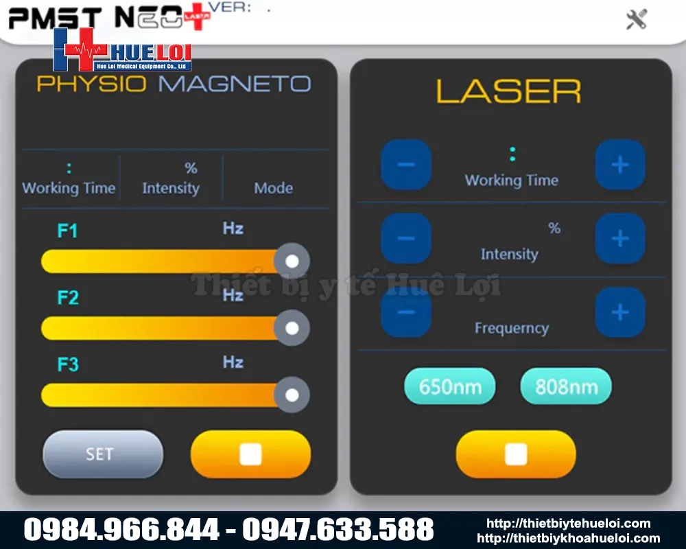 Máy trị liệu cơ xương khớp bằng từ trường & laser