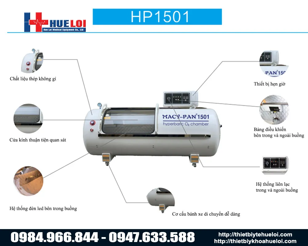 Máy nén oxy cao áp trị liệu HP1501