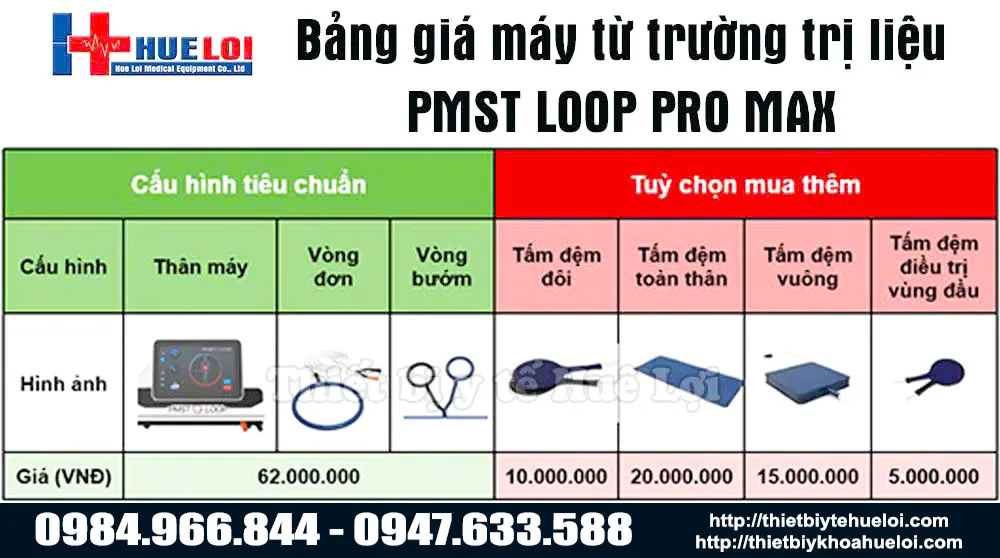 Bảng giá máy trị liệu toàn thân cao cấp