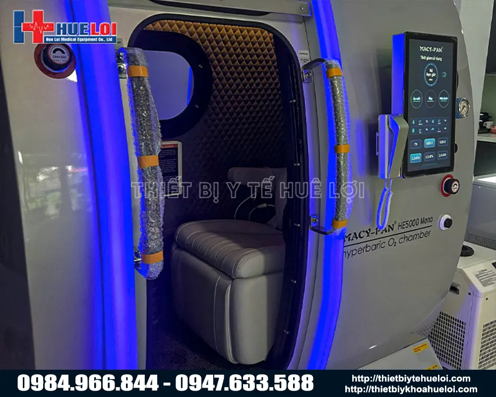 buồng oxy cao áp nội thất cao cấp he5000 mini