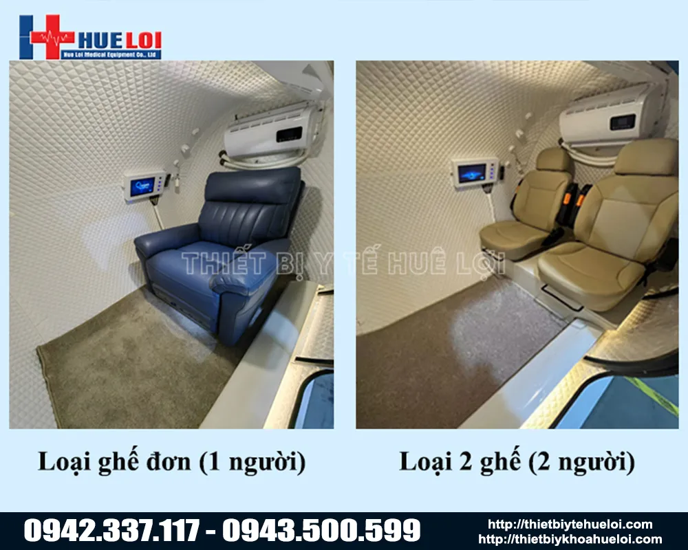 Buồng oxy tăng áp vỏ cứng nhiều chỗ ngồi HE5000